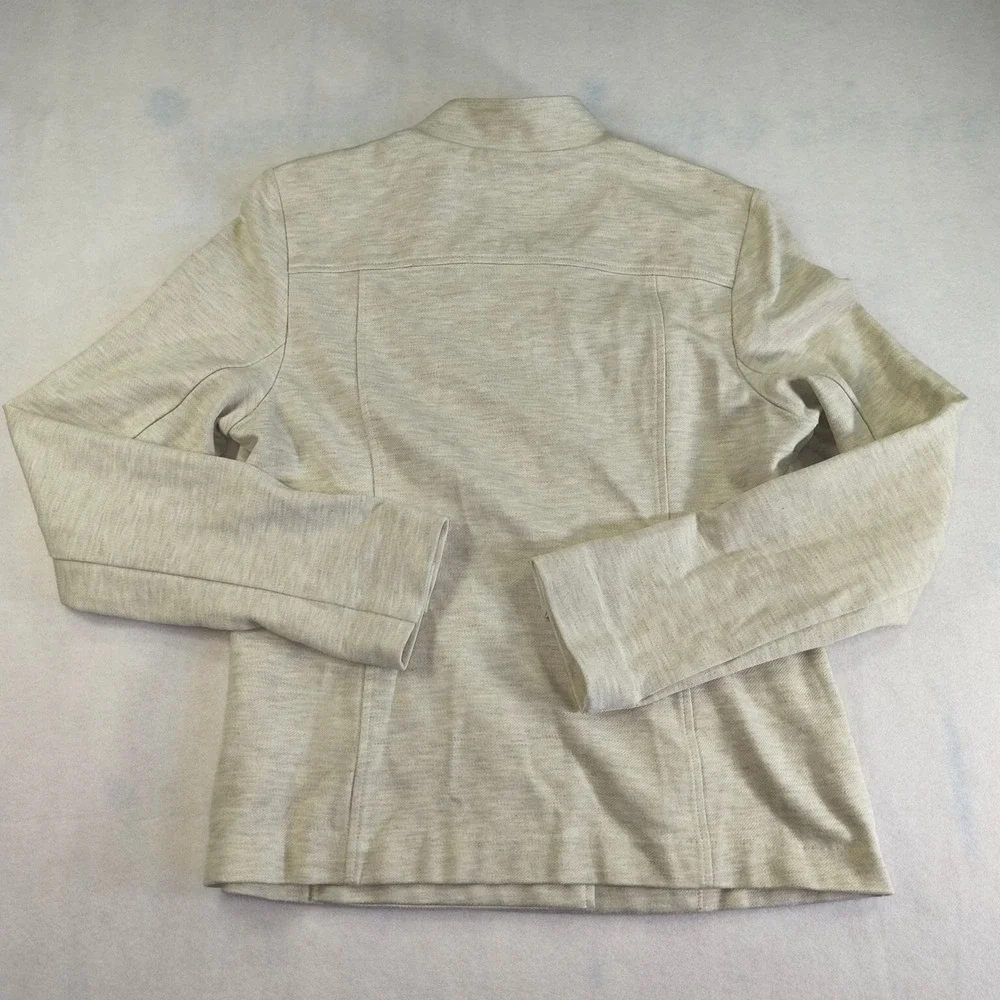 Cabi Double Breasted Knit Jacket Blazer Beige Button Front Peacoat Style‎ Medium